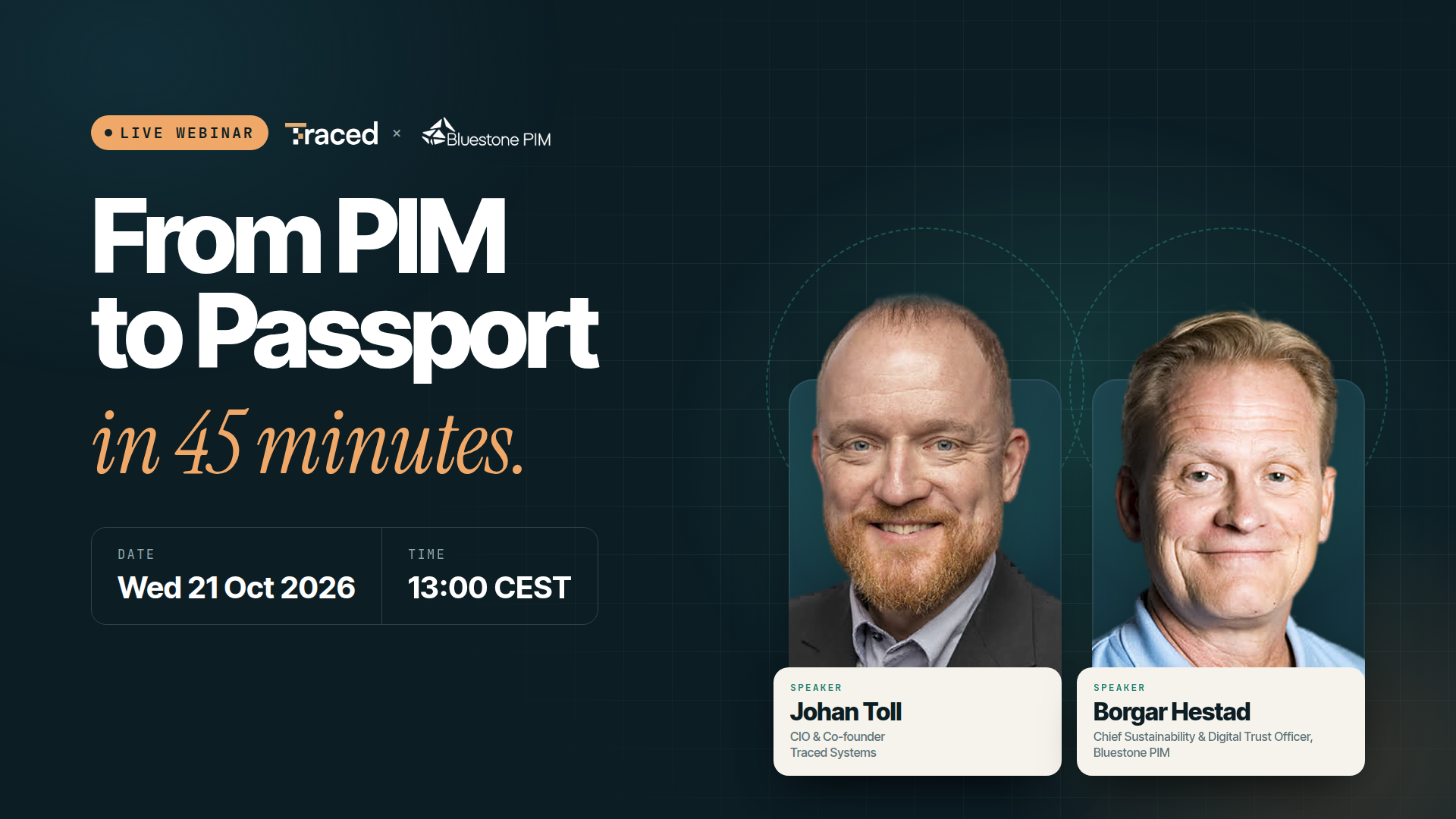 From PIM to Passport in 45 minutes